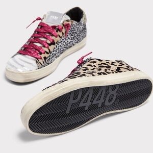 P448 John BS Genuine Calf Hair Low Top Sneaker sz eu41/us 10